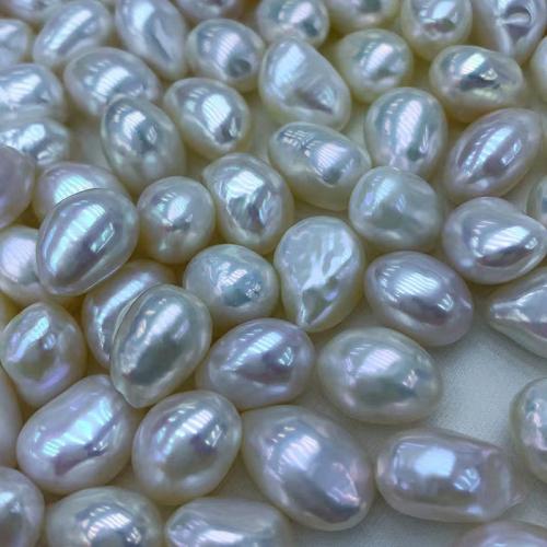 Barock kultivierten Süßwassersee Perlen, Natürliche kultivierte Süßwasserperlen, DIY & kein Loch, weiß, 10-11mm, verkauft von PC