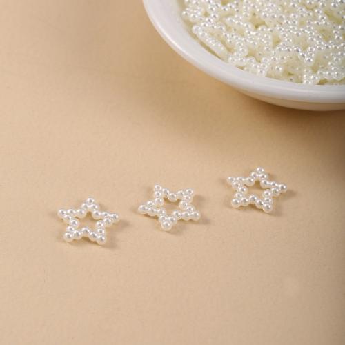 Mobile Phone DIY Decoration, ABS Plastic Pearl, Star, 12mm 