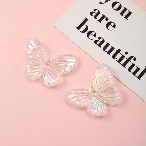 Mobile Phone DIY Decoration, ABS Plastic, Butterfly, Laser, multi-colored 