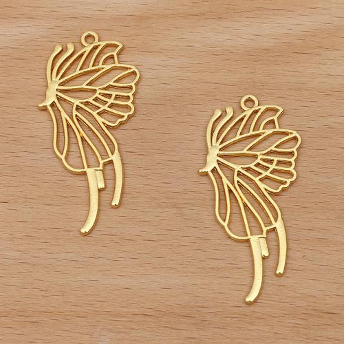 Zinc Alloy Animal Pendants, Butterfly, plated, DIY & hollow Approx [
