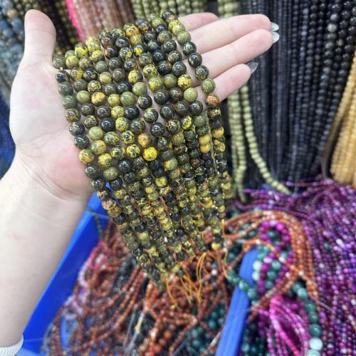 Mixed Gemstone Beads, Wasp Stone, Round, DIY mixed colors Approx 38 cm 