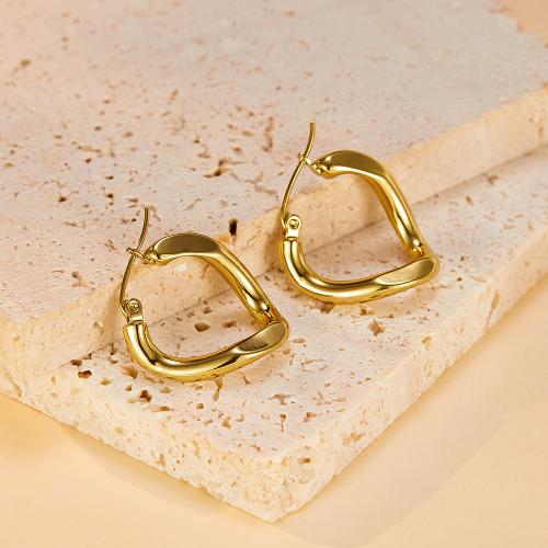 Stainless Steel Leverback Earring, 304 Stainless Steel, gold color plated, fashion jewelry & for woman 