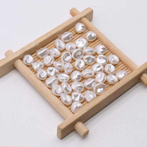 Plastique ABS perles Perles, Baroque, peinture, DIY & normes différentes pour le choix, blanc, Environ Vendu par brin
