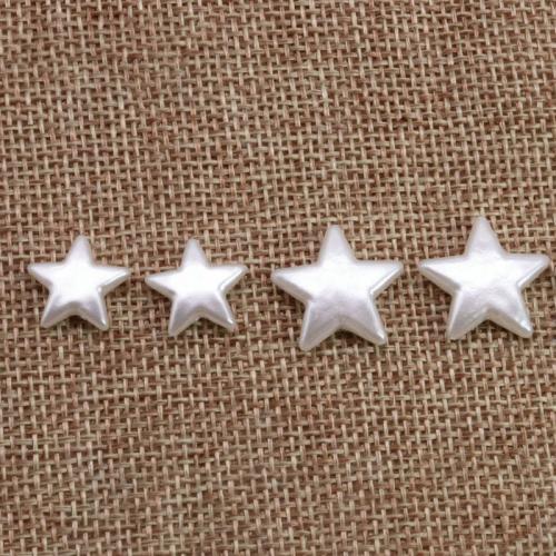ABS Plastic Beads, Star, painted, DIY white, Approx 