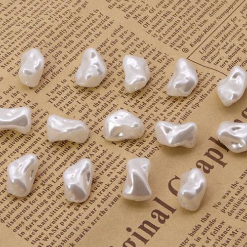 Plastique ABS perles Perles, Baroque, peinture, DIY, blanc Environ Vendu par brin