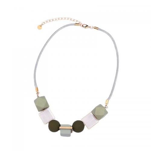 Résine de cire collier de corde, avec plastique, bijoux de mode & pour femme, plus de couleurs à choisir Environ 48 cm, Vendu par PC