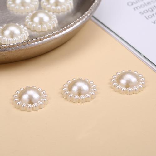 Fashion Costume Decoration, ABS Plastic Pearl, Flower, DIY, 14mm, Approx 