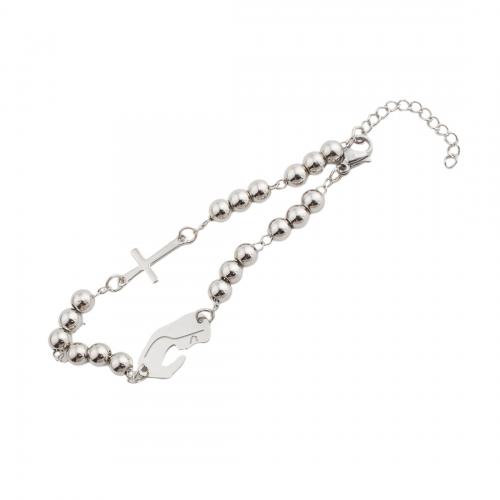 Bracelet en acier inoxydable, Acier inoxydable 304, bijoux de mode & pour femme, couleur originale Environ 21 cm, Vendu par PC