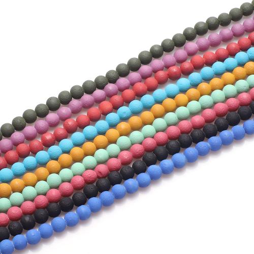 Glass Beads, Round, stoving varnish, DIY 8mm, Approx 
