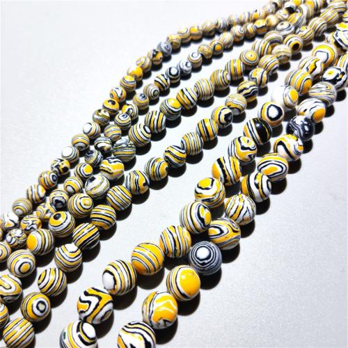 Mixed Gemstone Beads, Synthetic Malachite, Round, DIY Approx 38 cm 