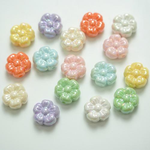 Acryl Schmuck Perlen, Blume, DIY, keine, 19x9.5mm, Bohrung:ca. 3mm, ca. 210PCs/Tasche, verkauft von Tasche