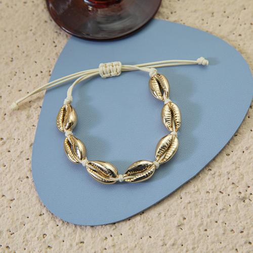 Fashion Create Wax Cord Bracelets, with Shell, Bat, fashion jewelry Bracelet 15-27cm 