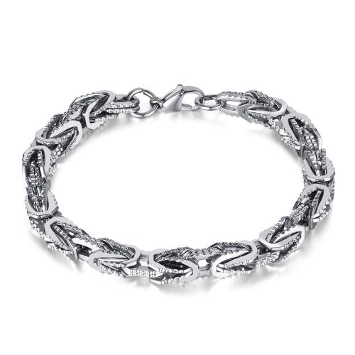 Stainless Steel Charm Bracelet, 304 Stainless Steel, polished, fashion jewelry & for man mm Approx 220 mm 