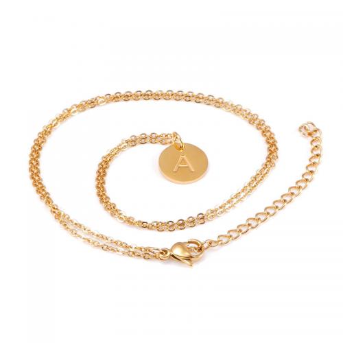 Stainless Steel Jewelry Necklace, 304 Stainless Steel, plated & for woman, golden Approx 45 cm 