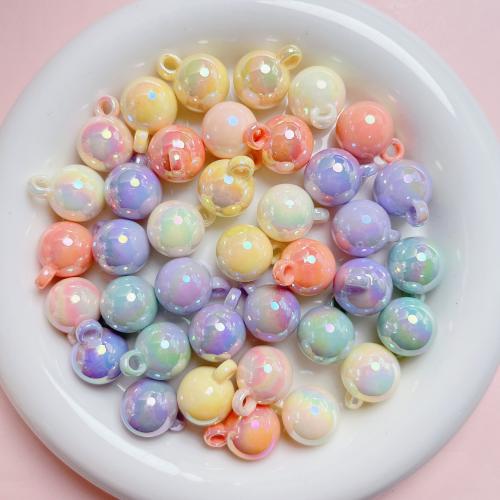 Perles acryliques plaquée, Acrylique, Rond, Placage, DIY, plus de couleurs à choisir, 16mm, Vendu par PC
