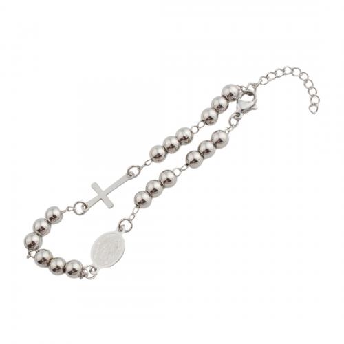 Bracelet en acier inoxydable, Acier inoxydable 304, bijoux de mode & pour femme, couleur originale Environ 20.5 cm, Vendu par PC