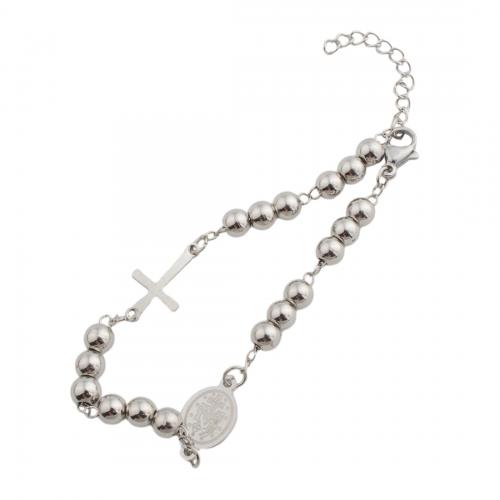 Stainless Steel Charm Bracelet, 304 Stainless Steel, fashion jewelry & for woman, original color Approx 20.5 cm 