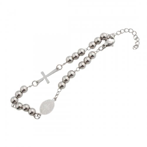 Bracelet en acier inoxydable, Acier inoxydable 304, bijoux de mode & pour femme, couleur originale Environ 20.5 cm, Vendu par PC