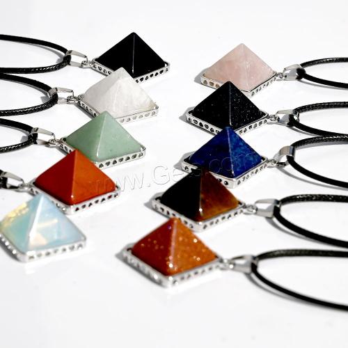 Gemstone Jewelry Pendant, with Iron, Square, DIY 20mm 