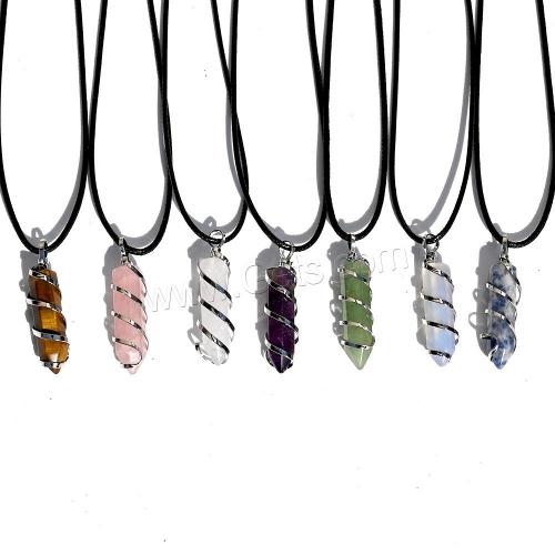 Gemstone ювелирные изделия Кулон, Полудрагоценный камень, с Железо, DIY & различные материалы для выбора, Много цветов для выбора продается PC