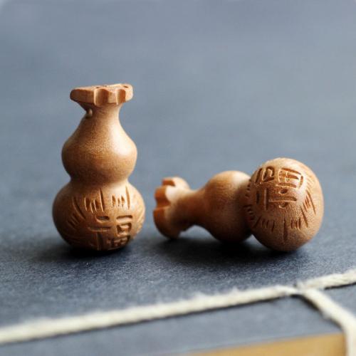Carved Wood pendants, Персиковое дерево, Форма тыквы, резной, DIY продается PC