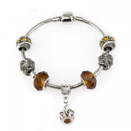 Zinc Alloy European Bracelets, with Crystal, fashion jewelry & for woman 