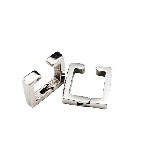 Stainless Steel Clip Earrings, 304 Stainless Steel, Vacuum Ion Plating, Unisex 