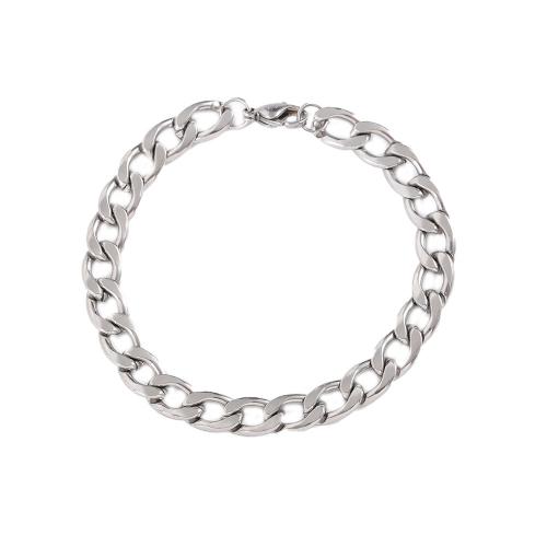 Stainless Steel Chain Bracelets, 304 Stainless Steel, fashion jewelry & for man, original color 