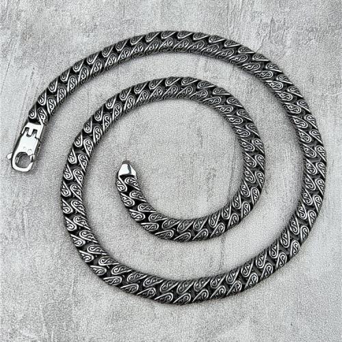 Латунь Ожерелье, плакированный цветом под старое серебро, Винтаж & Мужская, длина:Приблизительно 23.6 дюймовый, продается PC