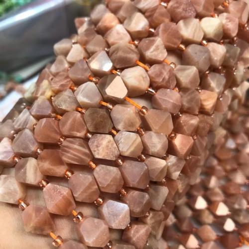 Single Gemstone Beads, Sunstone, Rhombus, polished, DIY & faceted, mixed colors Approx 38 cm 