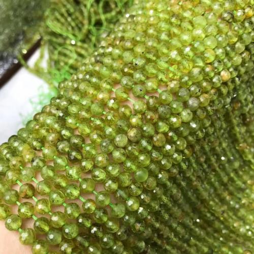 Peridot Beads, Peridot Stone, Round, polished, DIY & faceted, green, Length about 5-5.5mm Approx 38 cm 
