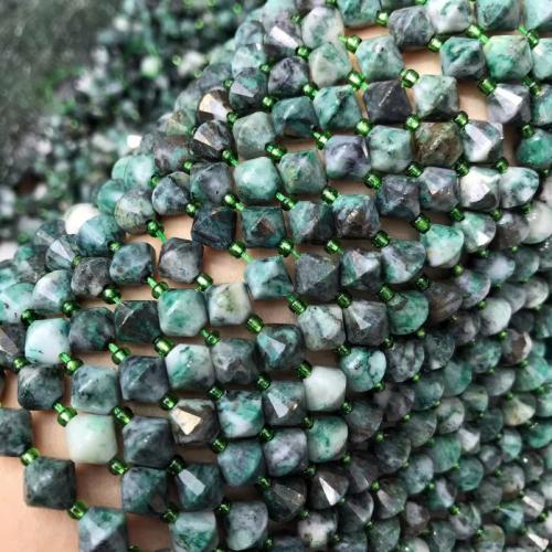Single Gemstone Beads, Dioptase, Rhombus, polished, DIY & faceted, mixed colors Approx 38 cm 