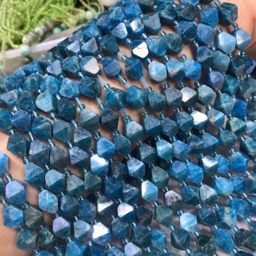 Apatit Perlen, Apatite, Rhombus, poliert, DIY & facettierte, blau, 8x10mm, Länge:ca. 38 cm, verkauft von Strang