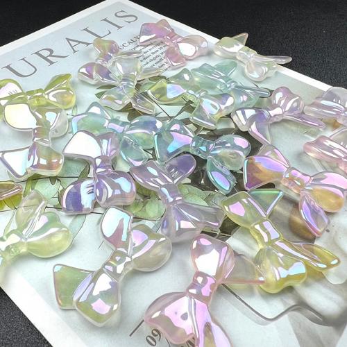 Perles acryliques plaquée, Acrylique, Noeud papillon, Placage coloré, DIY, couleurs mélangées Environ Vendu par sac
