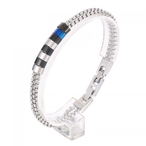 Stainless Steel Chain Bracelets, 304 Stainless Steel, Vacuum Ion Plating, fashion jewelry & Unisex 8mm Approx 20.5 cm 