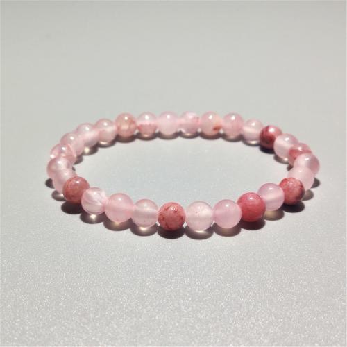 Jade Bracelets, Persian Jade, Round, fashion jewelry & for woman, pink Approx 18 cm 
