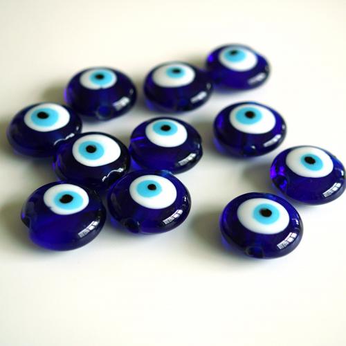 Fashion Evil Eye Beads, Glass, Round, DIY & evil eye pattern 