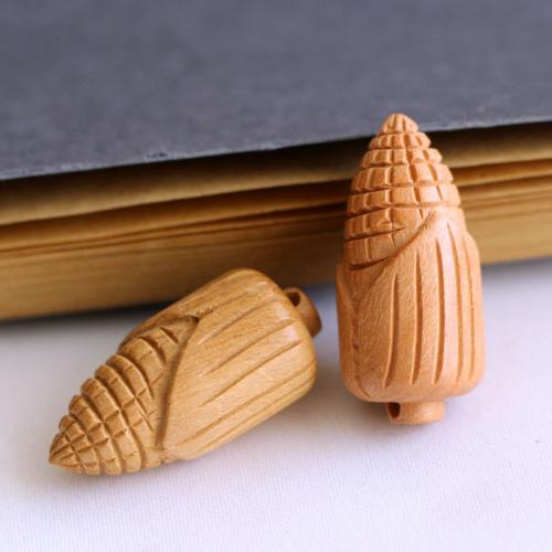Carved Wood pendants, Персиковое дерево, кукуруза, резной, DIY, желтый продается PC