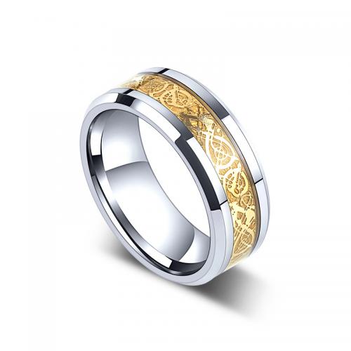 aleación de tungsteno anillo, pulido, Joyería & diverso tamaño para la opción & para hombre, más colores para la opción, wide:8mm, Vendido por UD