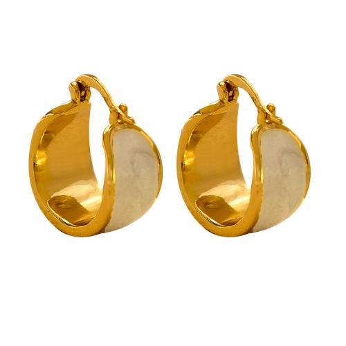 Brass Drop Earring, real gold plated, for woman & enamel, gold 
