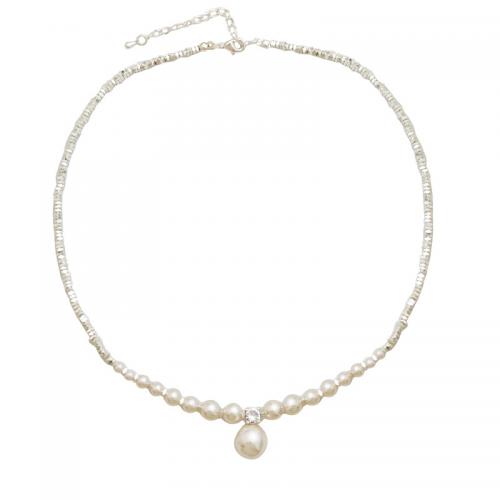 Collier en perles de verre Pull, laiton, avec Obsidienne & perle de verre, avec 6CM chaînes de rallonge, Plaqué d'or, pavé de micro zircon & pour femme, plus de couleurs à choisir Environ 39.5 cm, Vendu par PC