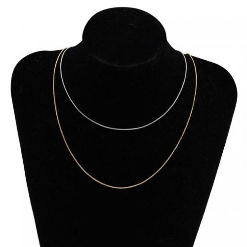 Halskette, 304 Edelstahl, Modeschmuck & für Frau, keine, Länge:ca. 50 cm, 5PCs/Tasche, verkauft von Tasche