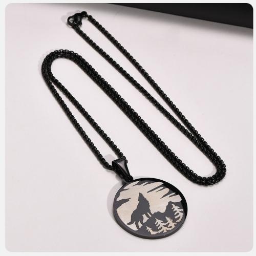 Stainless Steel Jewelry Necklace, 304 Stainless Steel, fashion jewelry & Unisex, 30mm Approx 60 cm 