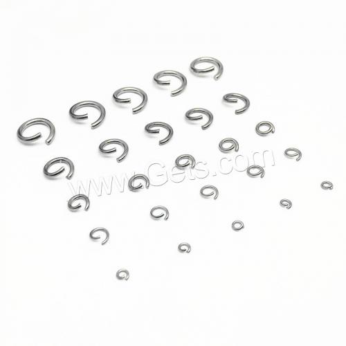 Stainless Steel Open Jump Ring, 304 Stainless Steel, Round, polished, polished & DIY original color 