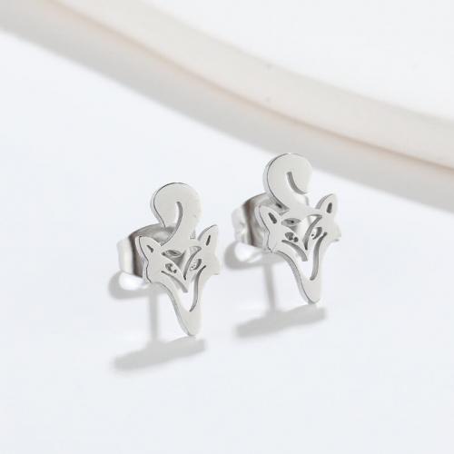Stainless Steel Stud Earring, 304 Stainless Steel, Vacuum Ion Plating, fashion jewelry & for woman & hollow 