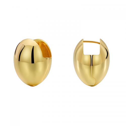 Brass Huggie Hoop Earring, 18K gold plated, fashion jewelry & for woman 