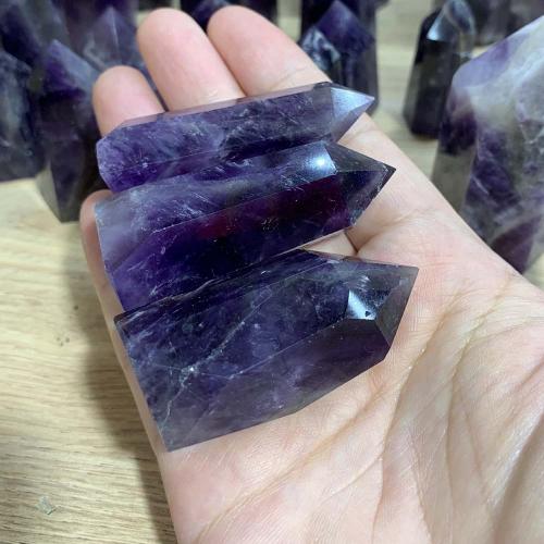 Amethyst Decoration, Conical, polished, for home and office, purple, Length about 6-10cm 