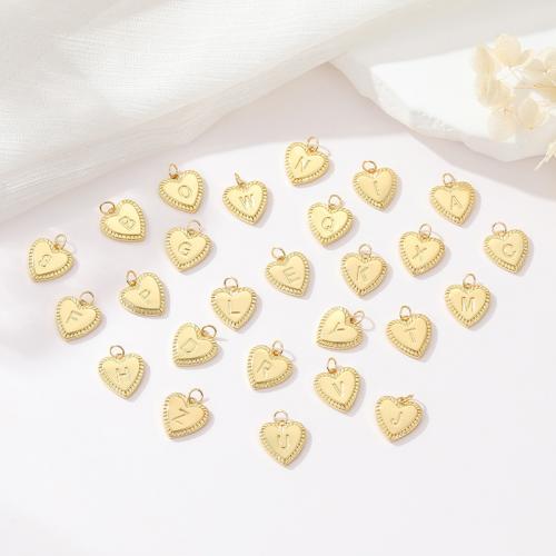 Colgantes de corazón de latón, metal, chapado en oro de 14 K, Bricolaje & diferentes patrones para la opción, 15.05x18.6mm, Vendido por UD