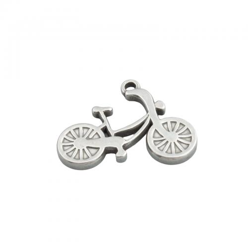 Stainless Steel Vehicle Pendant, 304 Stainless Steel, Bike, polished, fashion jewelry & Unisex, original color Approx 1.5mm 