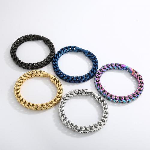 Stainless Steel Chain Bracelets, 304 Stainless Steel, fashion jewelry & for man Approx 23 cm 
